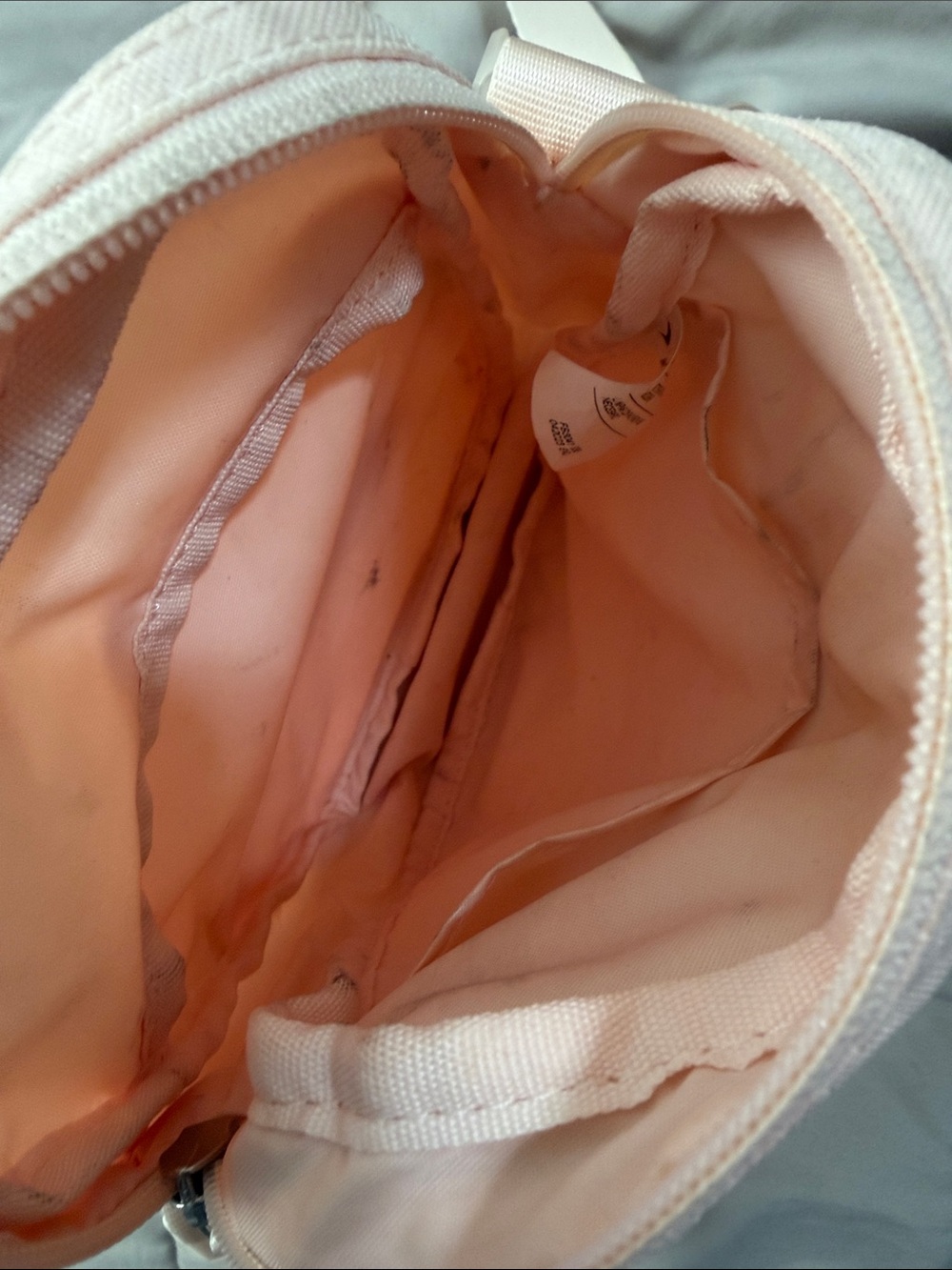 🫶🏼3 for $12!!🫶🏼 Nike Small Crossbody Bag in Pale Pink with Tan Logo - Picture 4 of 4